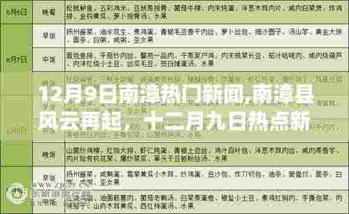 南漳县风云再起，十二月九日热门新闻回顾