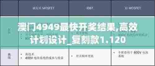 澳门4949最快开奖结果,高效计划设计_复刻款1.120
