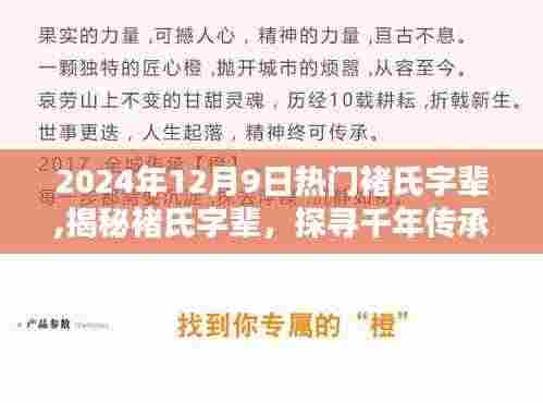 揭秘热门褚氏字辈，千年传承一览，2024年12月9日热门榜单揭晓