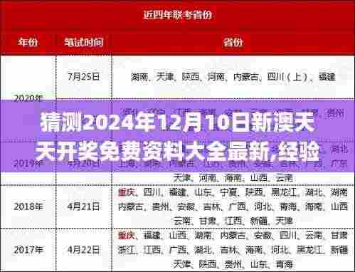 猜测2024年12月10日新澳天天开奖免费资料大全最新,经验分享解答落实_尊贵款3.604