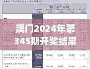 澳门2024年第345期开奖结果,理性解答解释落实_精装款3.122