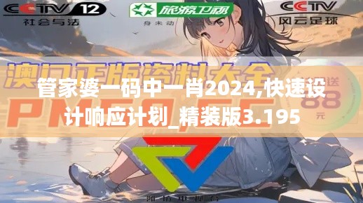 管家婆一码中一肖2024,快速设计响应计划_精装版3.195