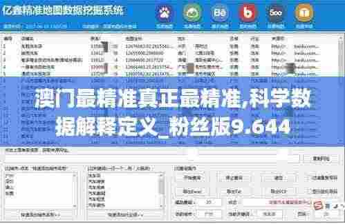 澳门最精准真正最精准,科学数据解释定义_粉丝版9.644