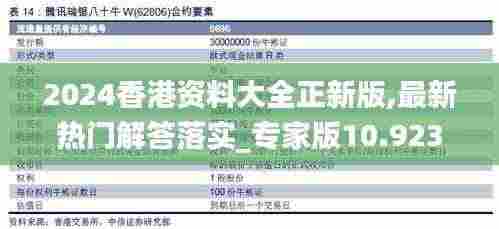 2024香港资料大全正新版,最新热门解答落实_专家版10.923