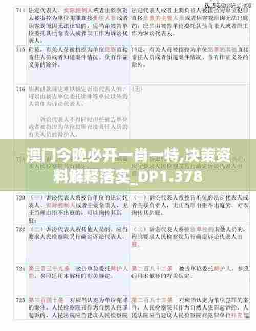 澳门今晚必开一肖一特,决策资料解释落实_DP1.378