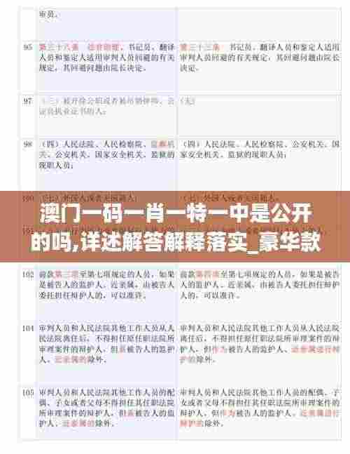 澳门一码一肖一特一中是公开的吗,详述解答解释落实_豪华款10.431