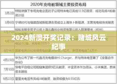 2024新澳开奖记录：赌城风云纪事