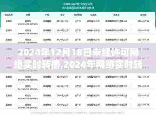 未经许可网络实时转播现象深度解析，机遇与挑战并存下的网络转播趋势展望（2024年网络转播前沿观察）