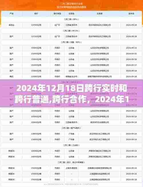 2024年12月18日跨行合作革新之旅，实时与常规的新篇章