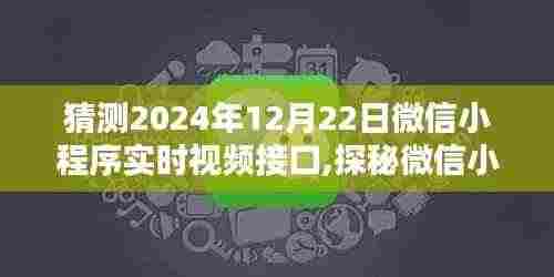 微信小程序实时视频接口探秘，回顾历程与未来预测（2024年视角）