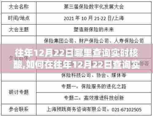 往年12月22日实时核酸检测结果查询步骤及查询渠道详解