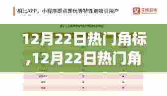 全面解读，12月22日热门角标特性、体验、竞争分析与用户群体剖析