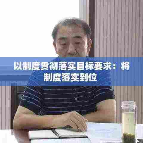 以制度贯彻落实目标要求：将制度落实到位 