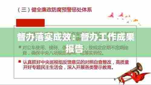 督办落实成效：督办工作成果报告 