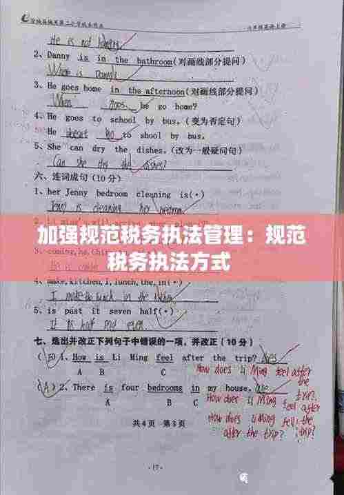 加强规范税务执法管理：规范税务执法方式 