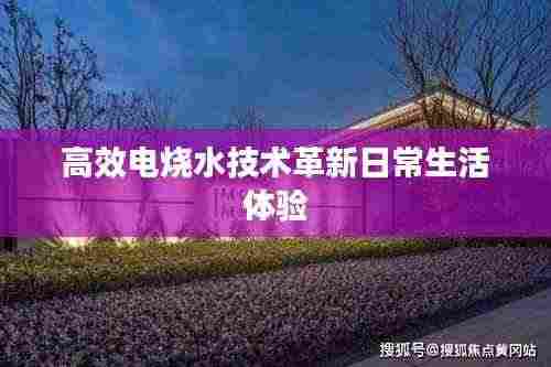 高效电烧水技术革新日常生活体验
