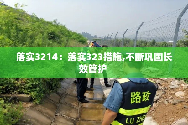 落实3214：落实323措施,不断巩固长效管护 