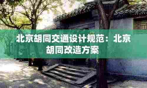 北京胡同交通设计规范：北京胡同改造方案 