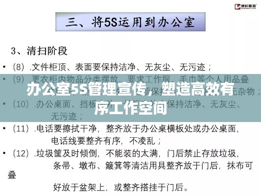 办公室5S管理宣传，塑造高效有序工作空间