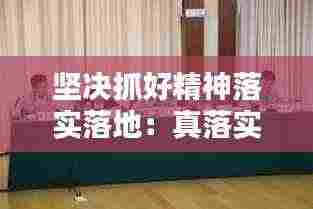 坚决抓好精神落实落地：真落实精神 