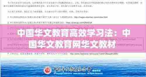 中国华文教育高效学习法：中国华文教育网华文教材 
