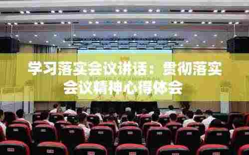 学习落实会议讲话：贯彻落实会议精神心得体会 
