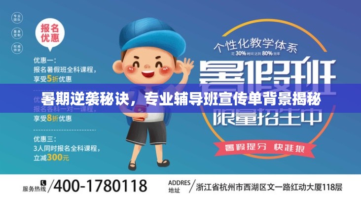 暑期逆袭秘诀，专业辅导班宣传单背景揭秘