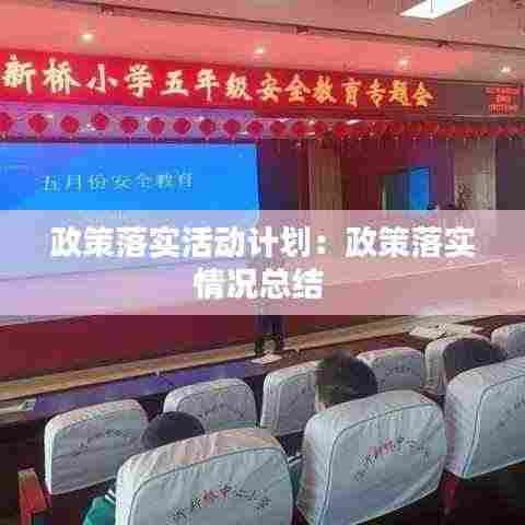 政策落实活动计划：政策落实情况总结 