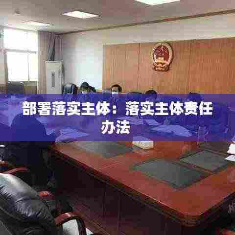 部署落实主体：落实主体责任办法 