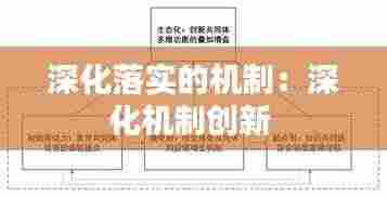 深化落实的机制：深化机制创新 