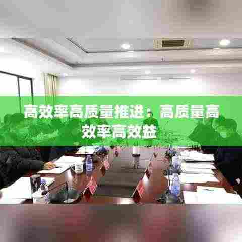 高效率高质量推进：高质量高效率高效益 