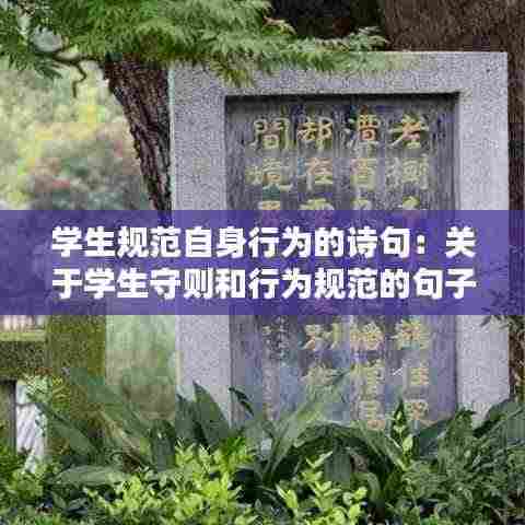 学生规范自身行为的诗句：关于学生守则和行为规范的句子 