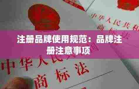 注册品牌使用规范：品牌注册注意事项 