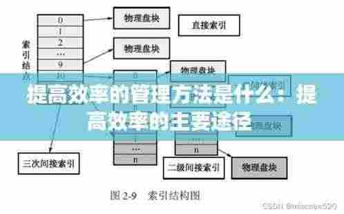 提高效率的管理方法是什么：提高效率的主要途径 