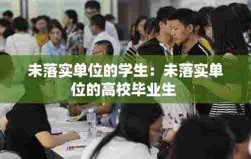 未落实单位的学生：未落实单位的高校毕业生 