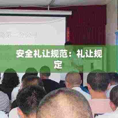 安全礼让规范：礼让规定 