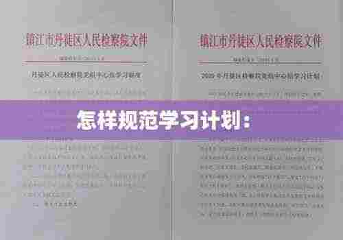 怎样规范学习计划： 