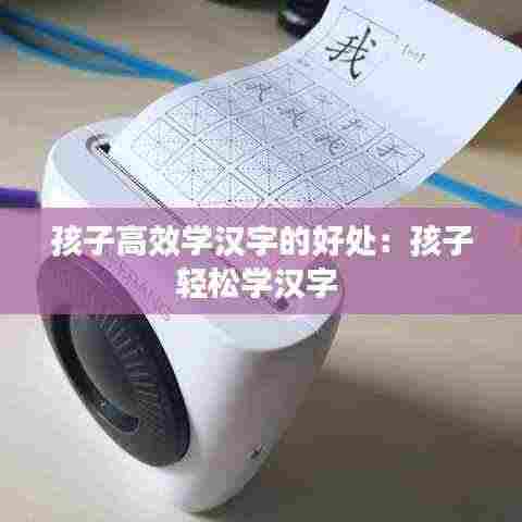 孩子高效学汉字的好处：孩子轻松学汉字 