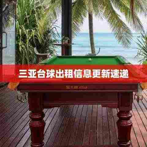 三亚台球出租信息更新速递