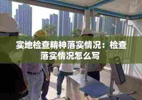 实地检查精神落实情况：检查落实情况怎么写 