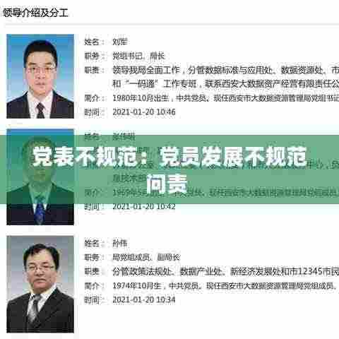 党表不规范：党员发展不规范问责 