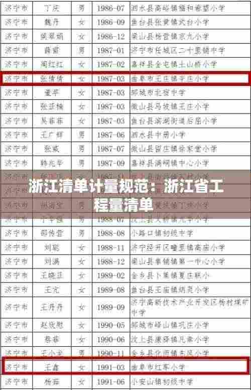 浙江清单计量规范:浙江省工程量清单