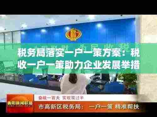 税务局落实一户一策方案：税收一户一策助力企业发展举措 