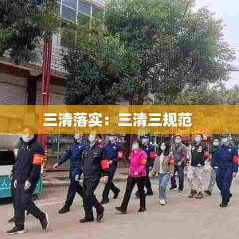 三清落实：三清三规范 