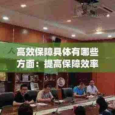 高效保障具体有哪些方面:提高保障效率