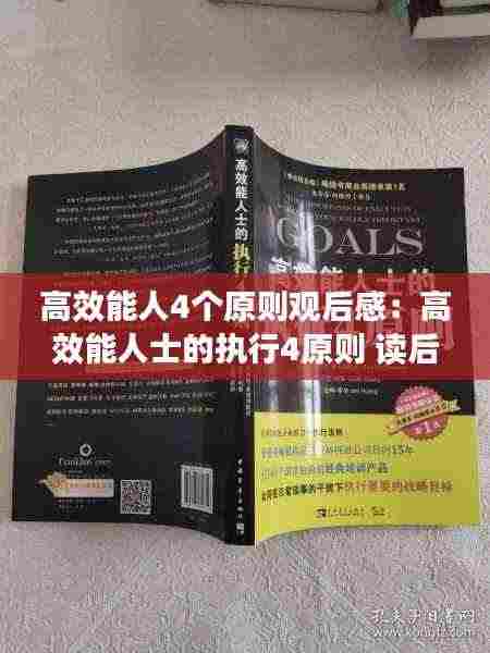 高效能人4个原则观后感：高效能人士的执行4原则 读后感 