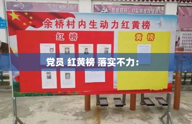 党员 红黄榜 落实不力： 