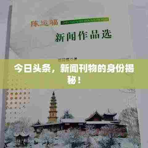 今日头条，新闻刊物的身份揭秘！