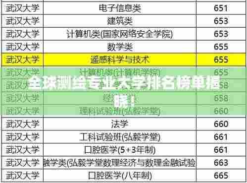 全球测绘专业大学排名榜单揭晓！