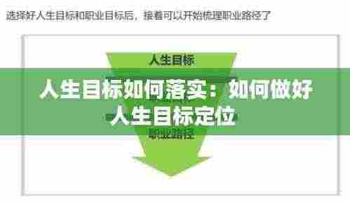 人生目标如何落实：如何做好人生目标定位 